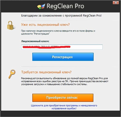 RegClean Pro Ключ
