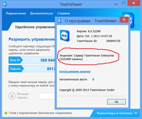 Лицензия TeamViewer